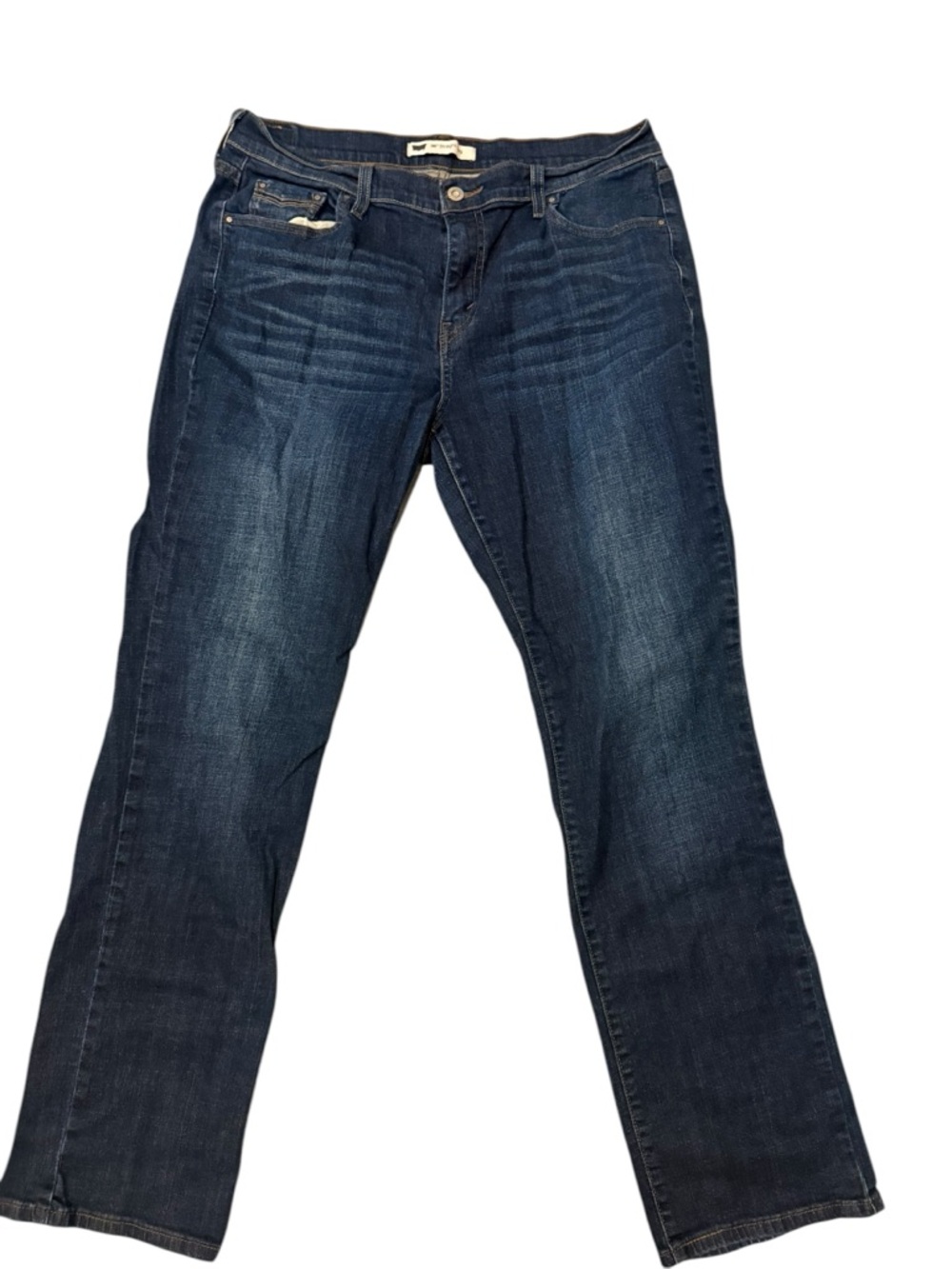 Levi’s 505 Mid Rise Straight Leg Jeans 14M Dark Wash Flap Pocket - Picture 4 of 8